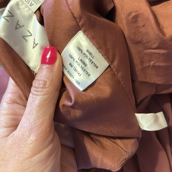 NWT Azazie Rylee Bridesmaid Dress in Desert Rose - Picture 6 of 7